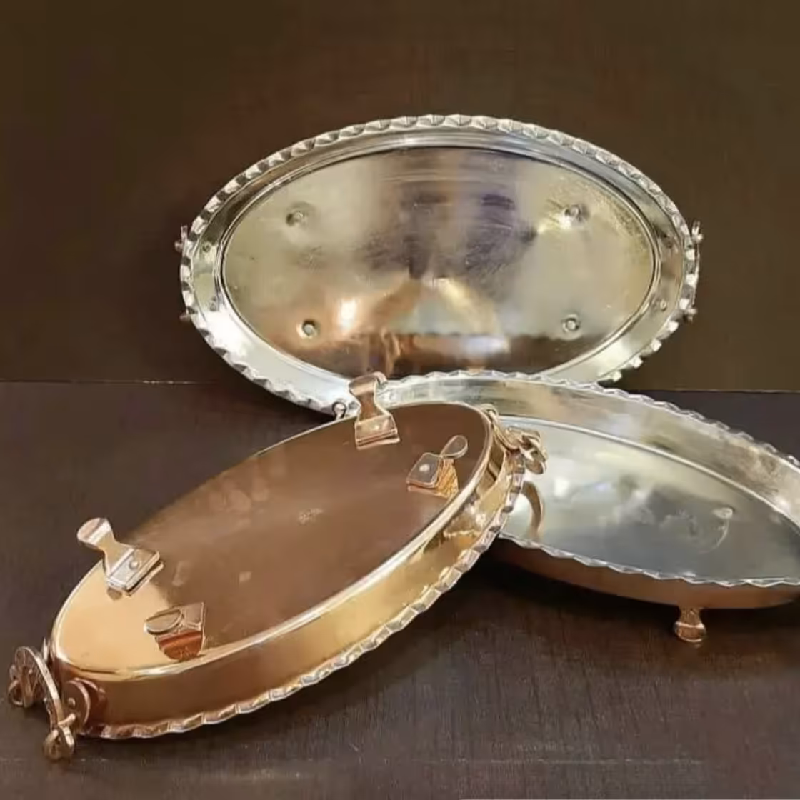 دیس مسی بیضی پایه دار  طول 40 و عرض 23 (نانو شده)