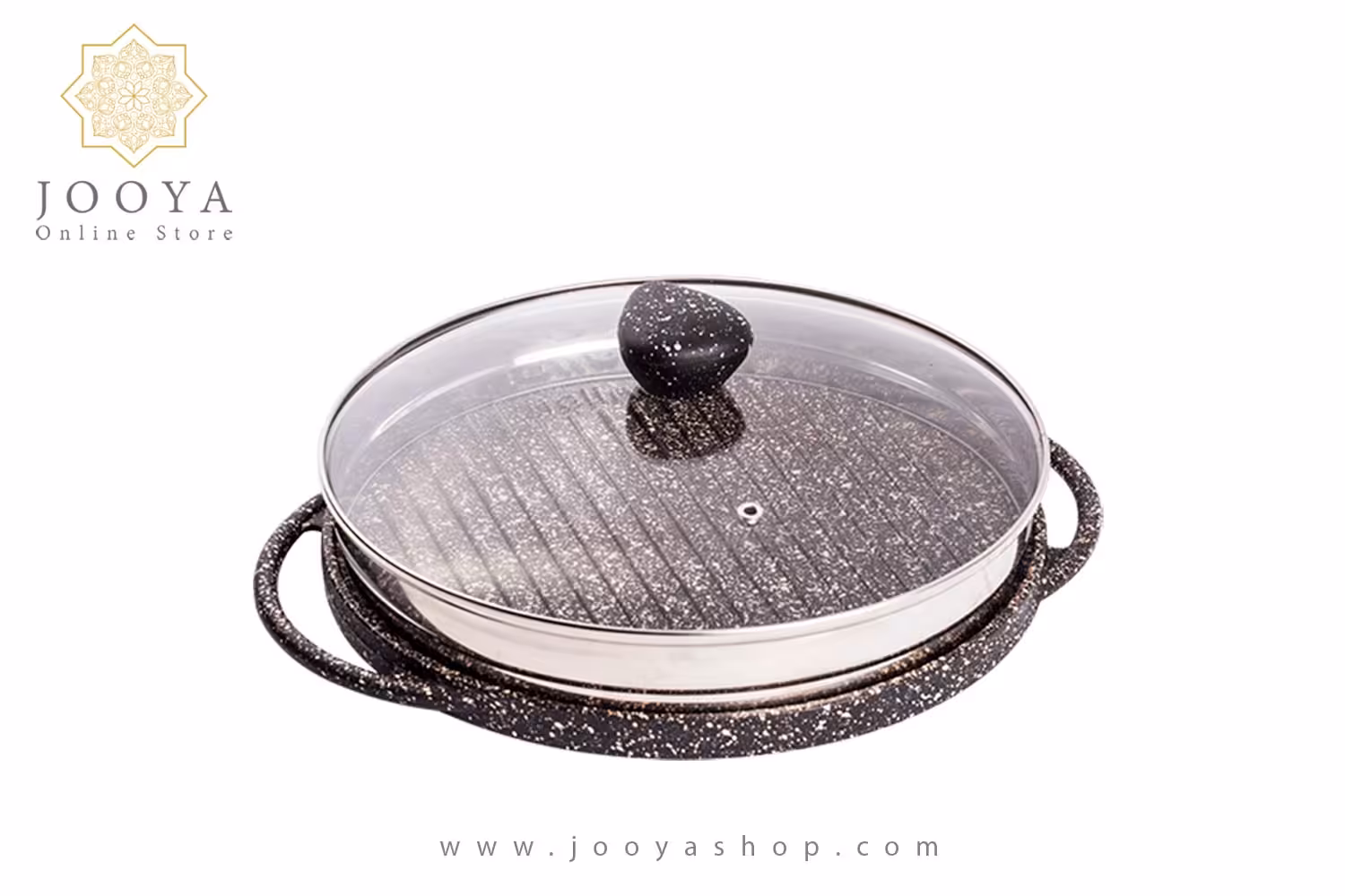 تابه گریل چدن دو طرفه نالینو مدل Spiza (با درب شیشه)