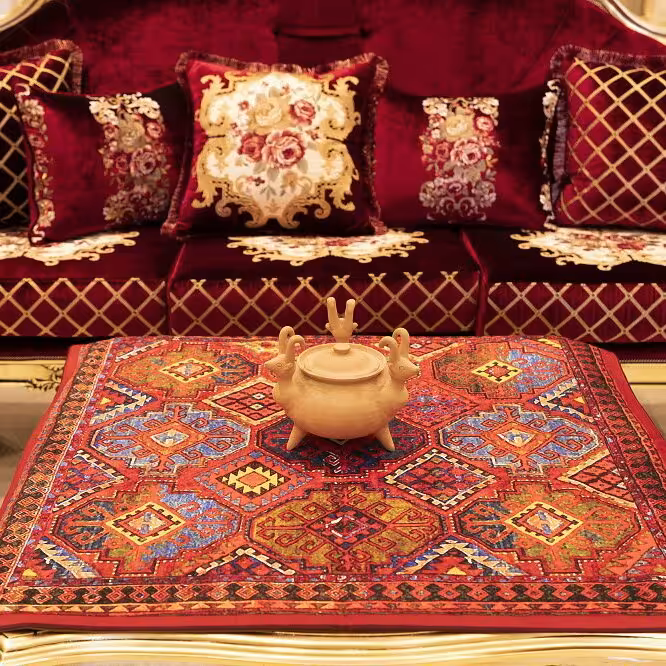 رومیزی 100100 طرح گلیم قشقایی