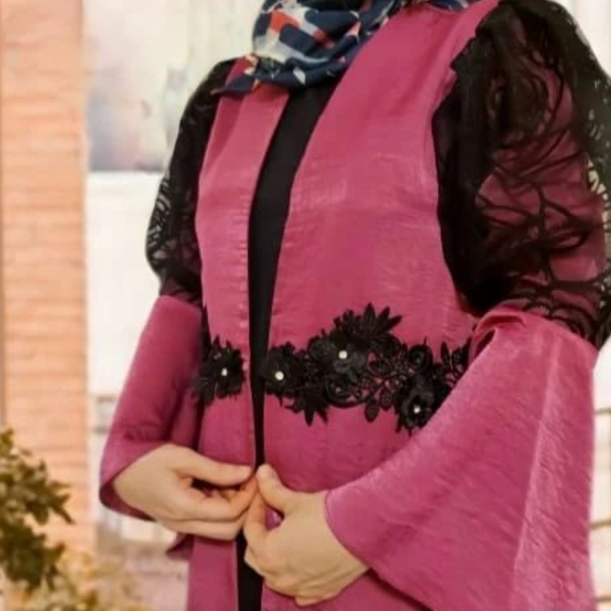 مانتو کارشده زنانه مجلسی تور دانتل