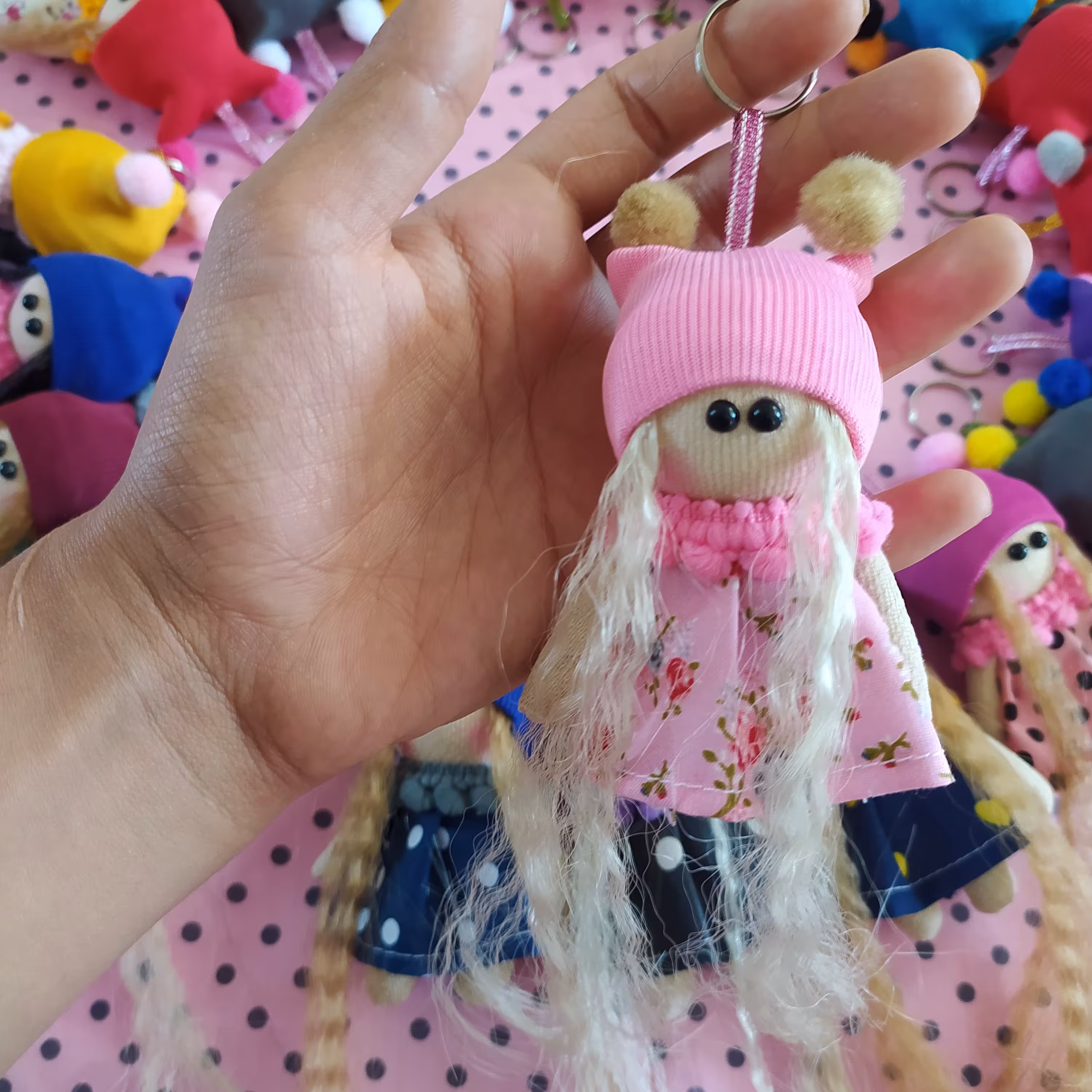 پک ده عددی عروسک  ده سانتی مو بلند 