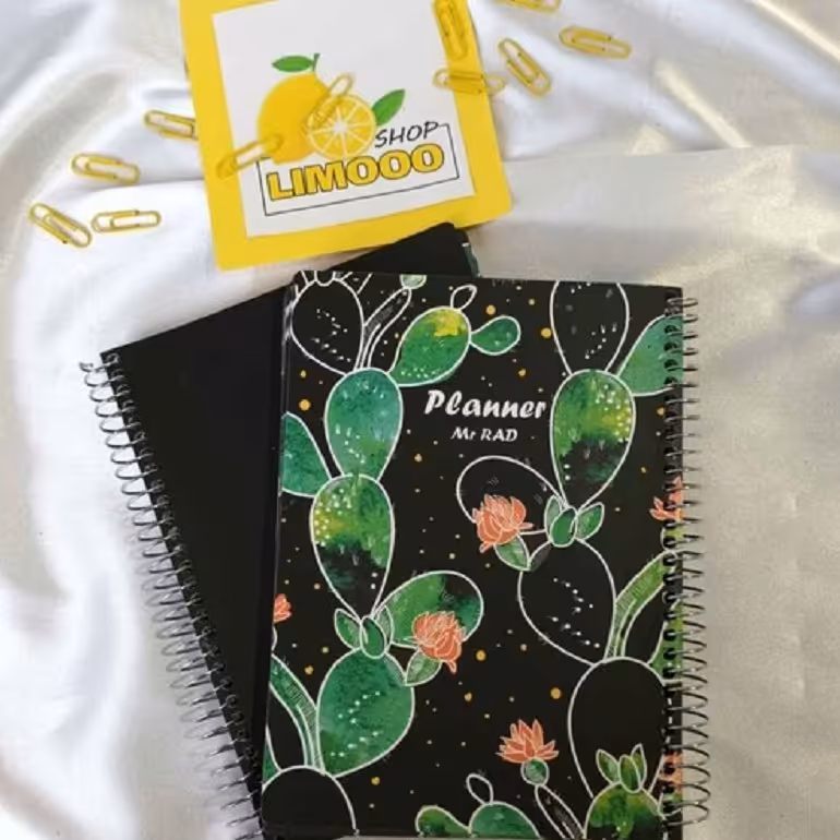     دفتر پلنر کاکتوس جلد مشکی