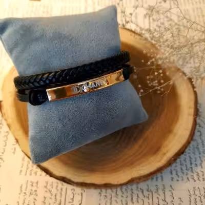 دستبند چرم دولاین