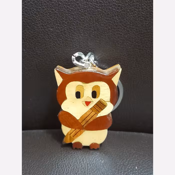 سرکلیدی چوبی شخصیت جغد دانا شماره دو