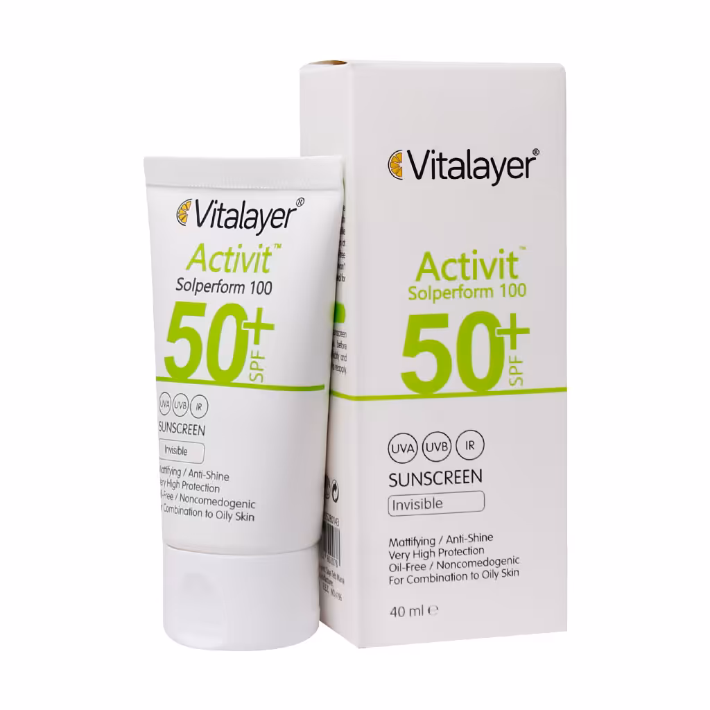 کرم ضد آفتاب SPF50 پوست چرب اکتی ویت ویتالیر 40 میلی لیتر