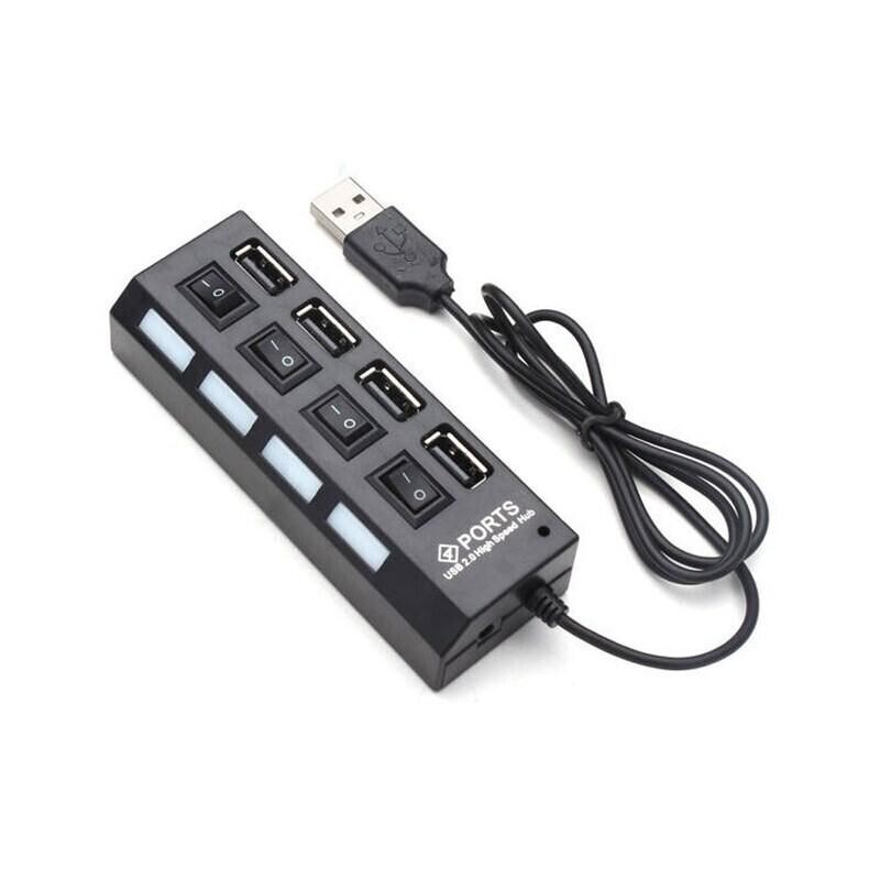هاب 4 پورت USB 20 مدل HI-SPEED مشکی