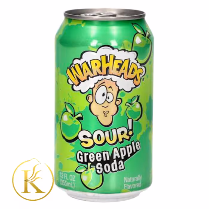 نوشیدنی ترش وارهدز با طعم سیب warheads

