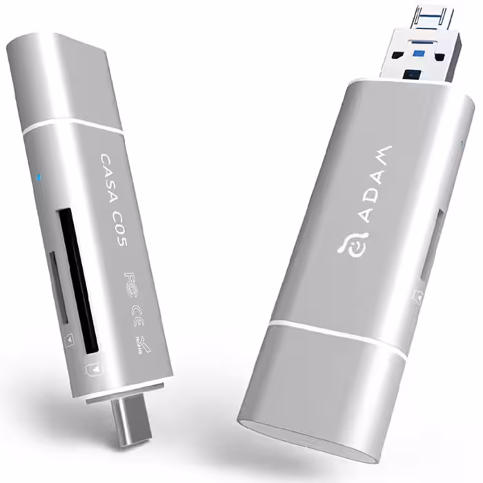 کارت خوان USB-C آدام المنتس ADAM ELEMENTS مدل CASA C05ASA C05 نقره ای - Hiapple.ir