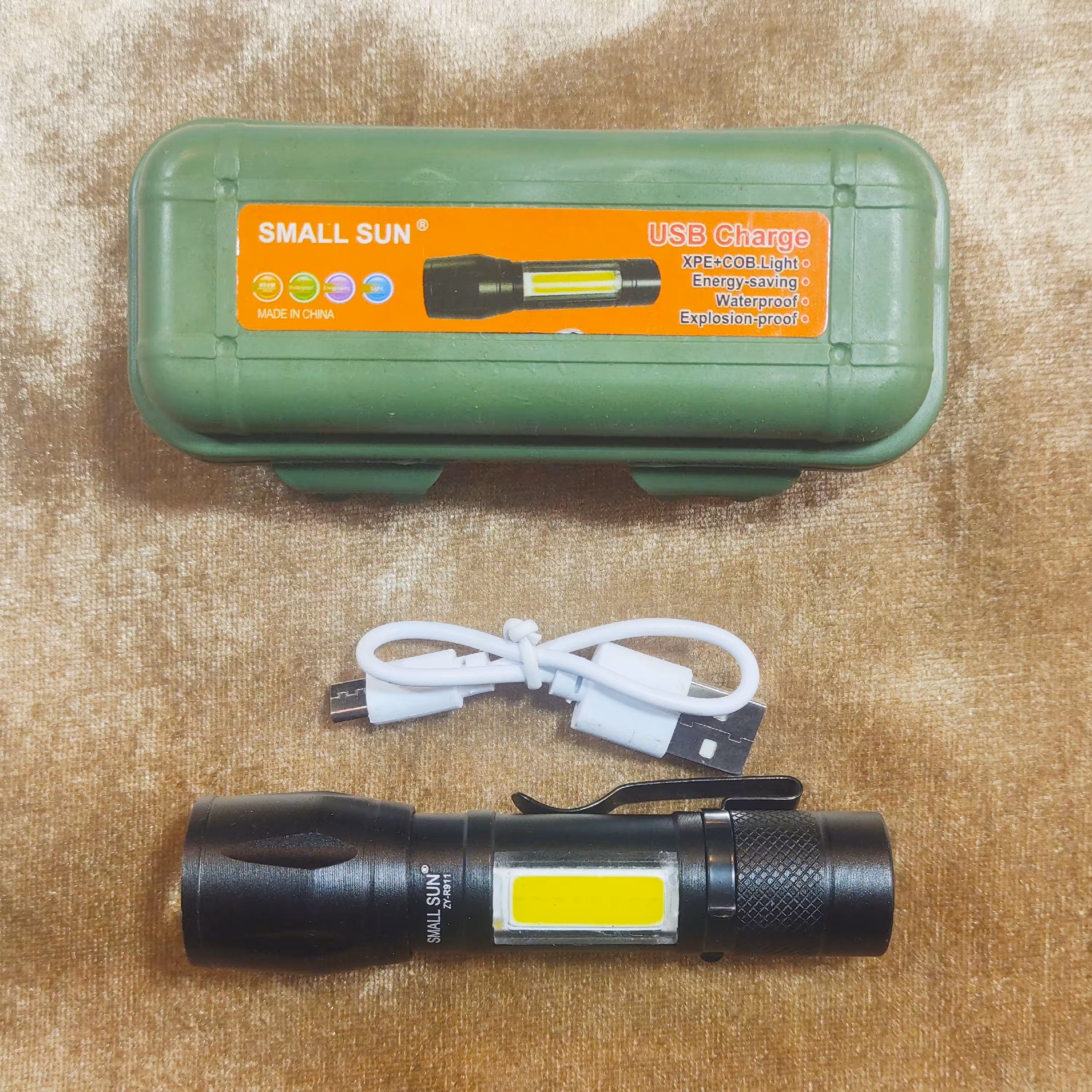 چراغ قوه شارژی 3 حالته SMALL SUN