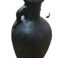 کوزه سفالی مشکی کوچک