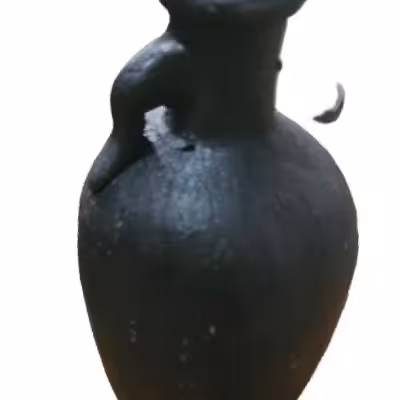 کوزه سفالی مشکی کوچک