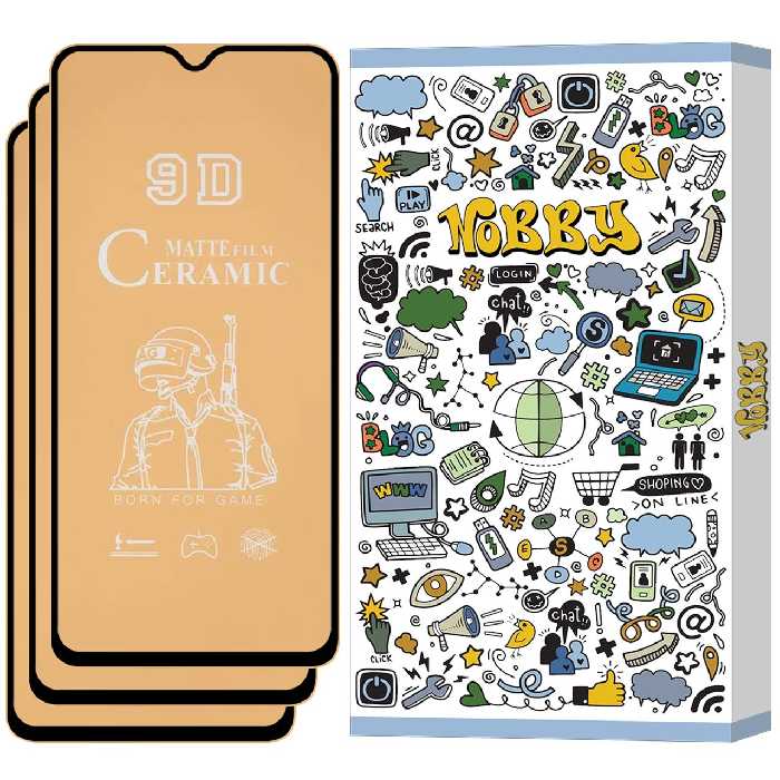 گلس سرامیکی مات مناسب برای گوشی موبایل سامسونگ Galaxy M21 2021 پک 3 عددی