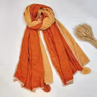 حراج شال پلیسه وارداتی پوم دار دولایه پاییزه و زمستانه زنانه و دخترانه