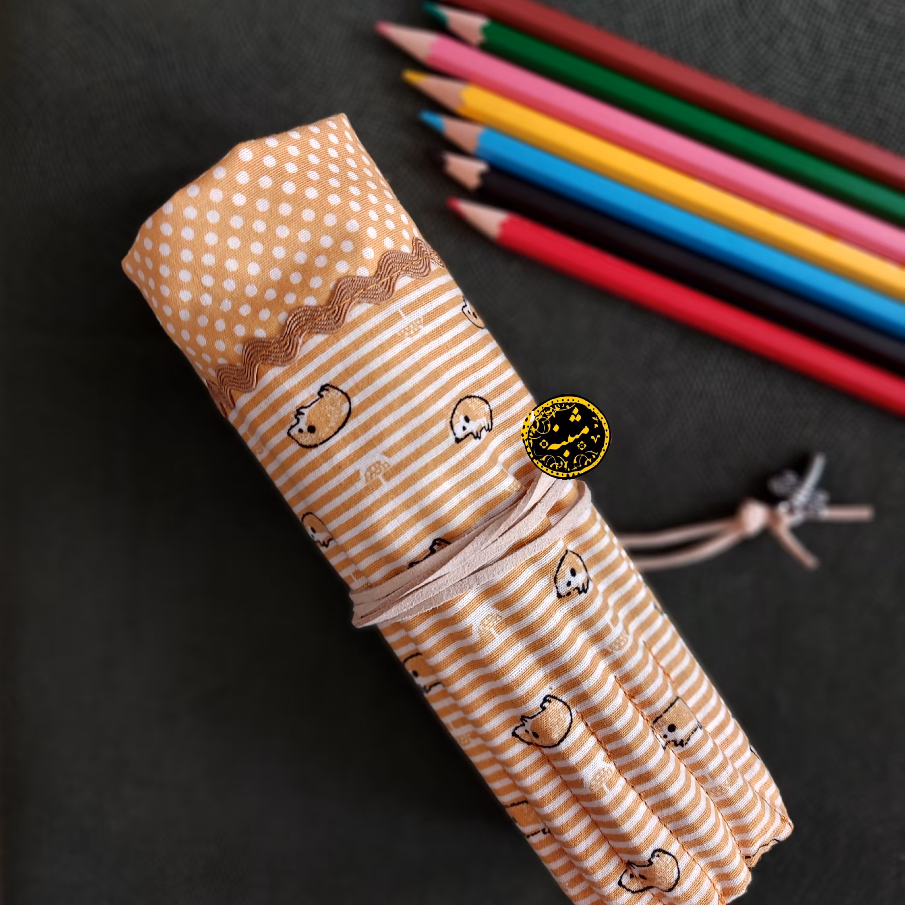 جامدادی رولی پارچه ای24 تایی(جامداد رنگی)