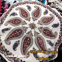 رو میزی قلمکار صادراتی دایره قطر 80 سانت (سفره قلمکار رنگ ثابت)