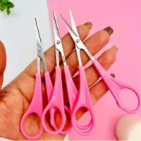قیچی ابرو سرکچ دسته صورتی