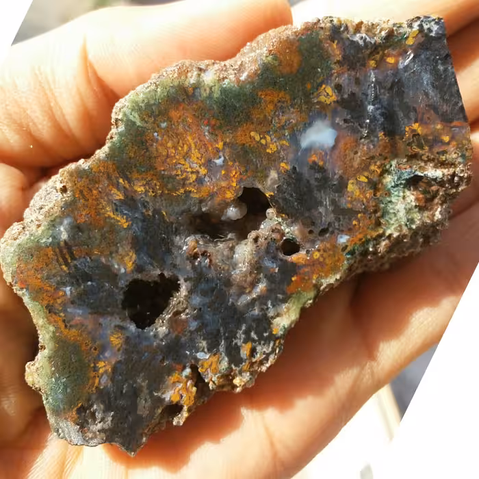 اسلایس سنگ راف شجر منظره 7رنگ بسیار کمیاب خااااص 100 در 100 طبیعی شاهکار خلقت دیدنییییی