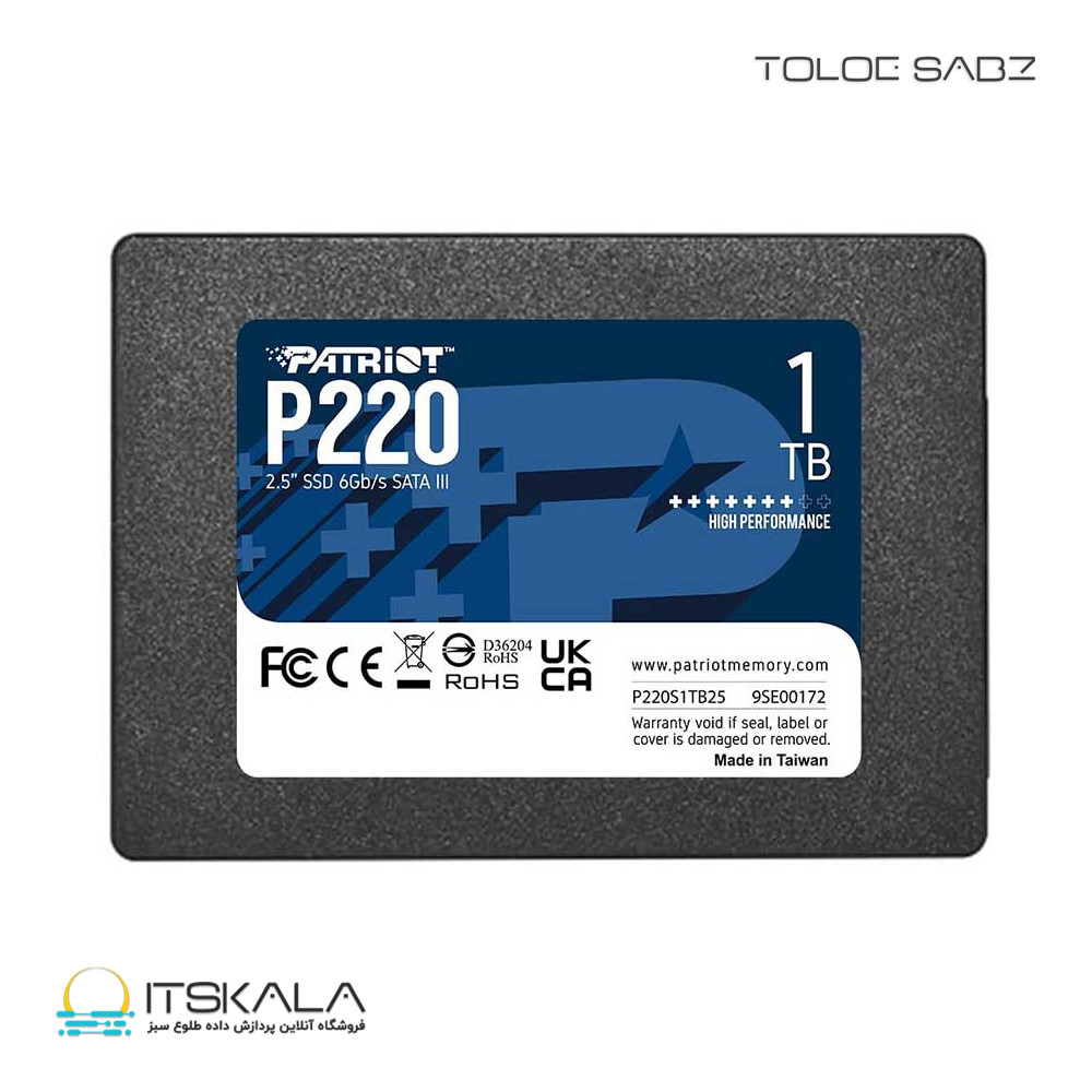 قیمت و خرید حافظه SSD پاتریوت مدل Patriot P220 SSD 1TB SATA | ITSKALA