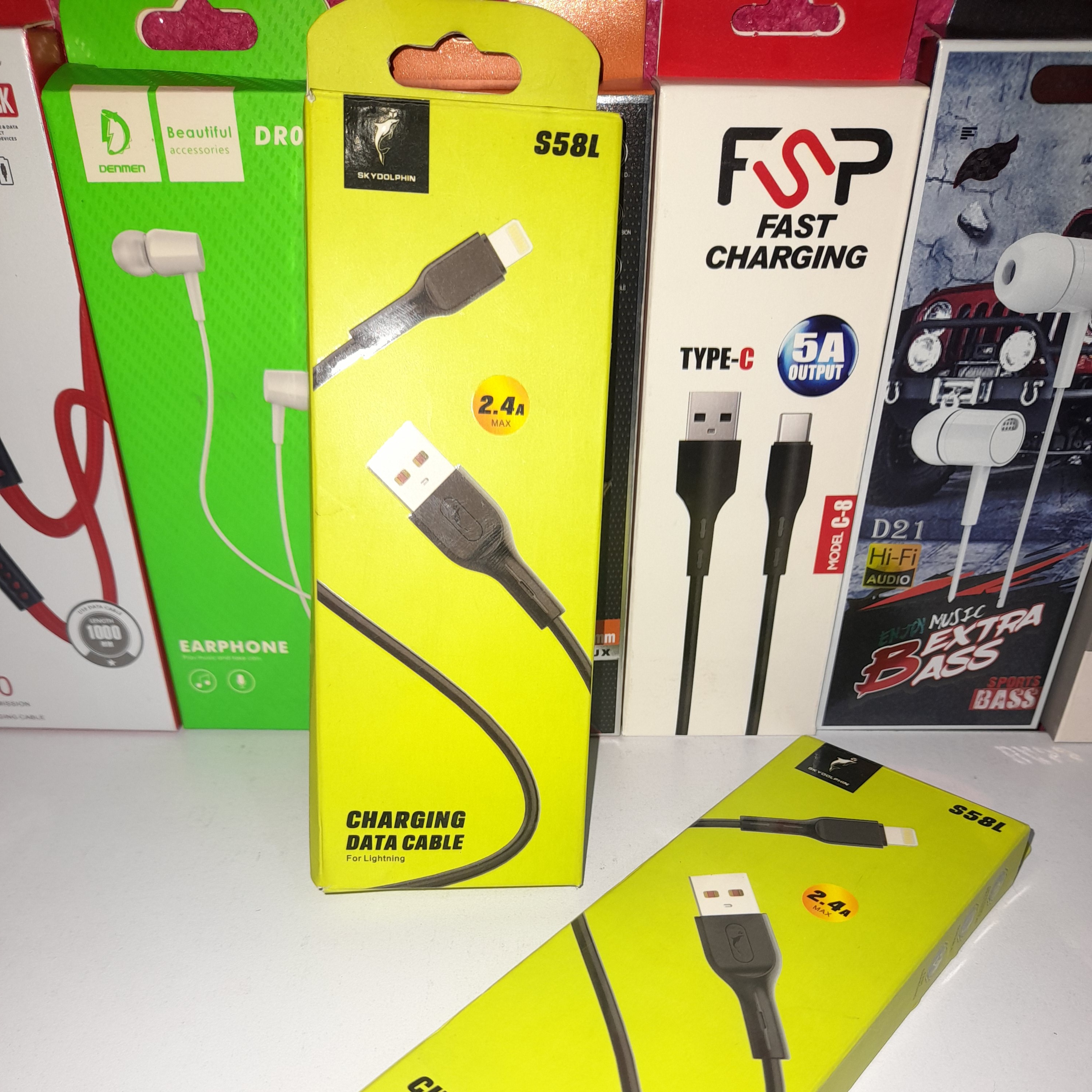 کابل شارژ  آیفون  مدل S58L رنگ مشکی