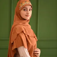 هد روسری دورچین سوزن دوزی