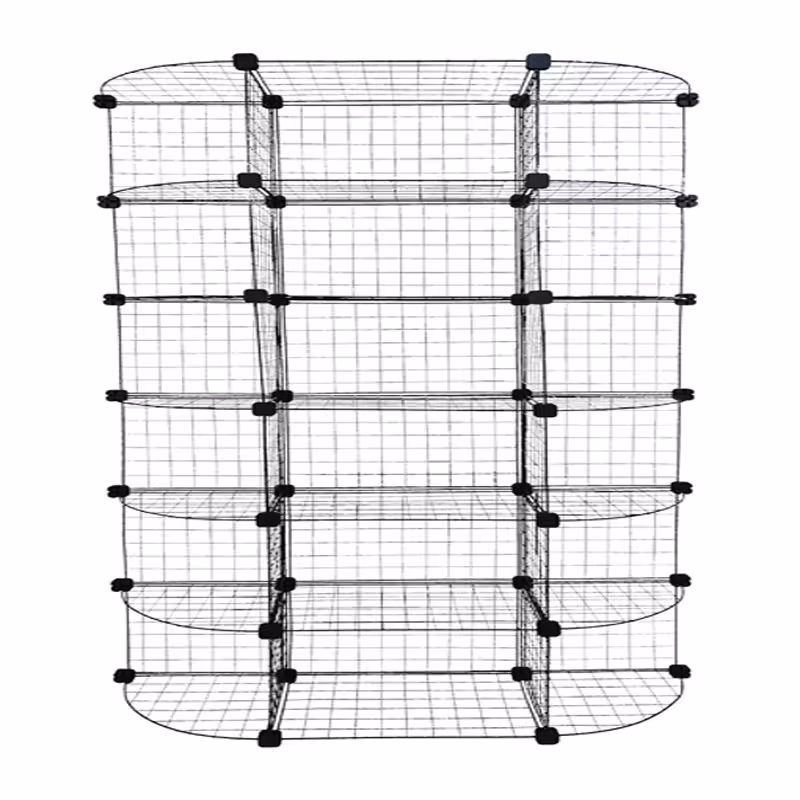 ست قفسه مشبک مدل دو طرف هلالی شش طبقه سایز 48x32(ارسال پس کرایه و به عهده مشتری)