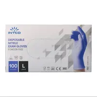 دستکش نیتریل آبی اینتکو بسته 100 عددی سایز  لارج