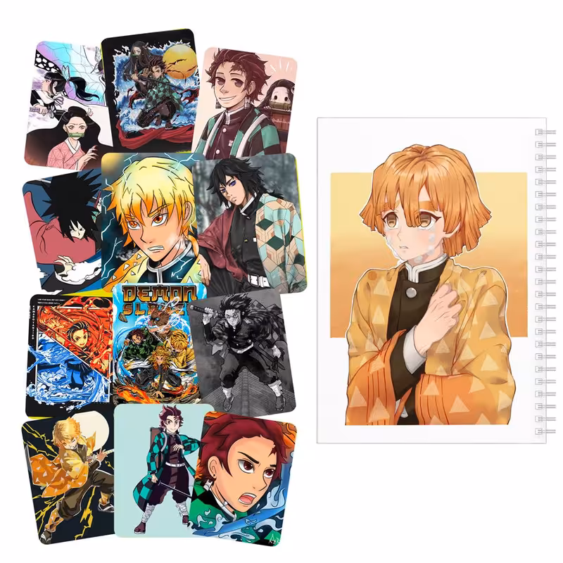 دفتر مشق باژیکان طرح انیمه Demon Slayer کد 20212160 به همراه برچسب  مجموعه 12 عددی