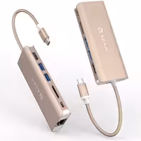 هاب ADAM ELEMENTS آدام اِلمِنتس مدل CASA Hub A01 USB 3.1 &amp; USB-C 6 in 1 طلایی - Hiapple.ir