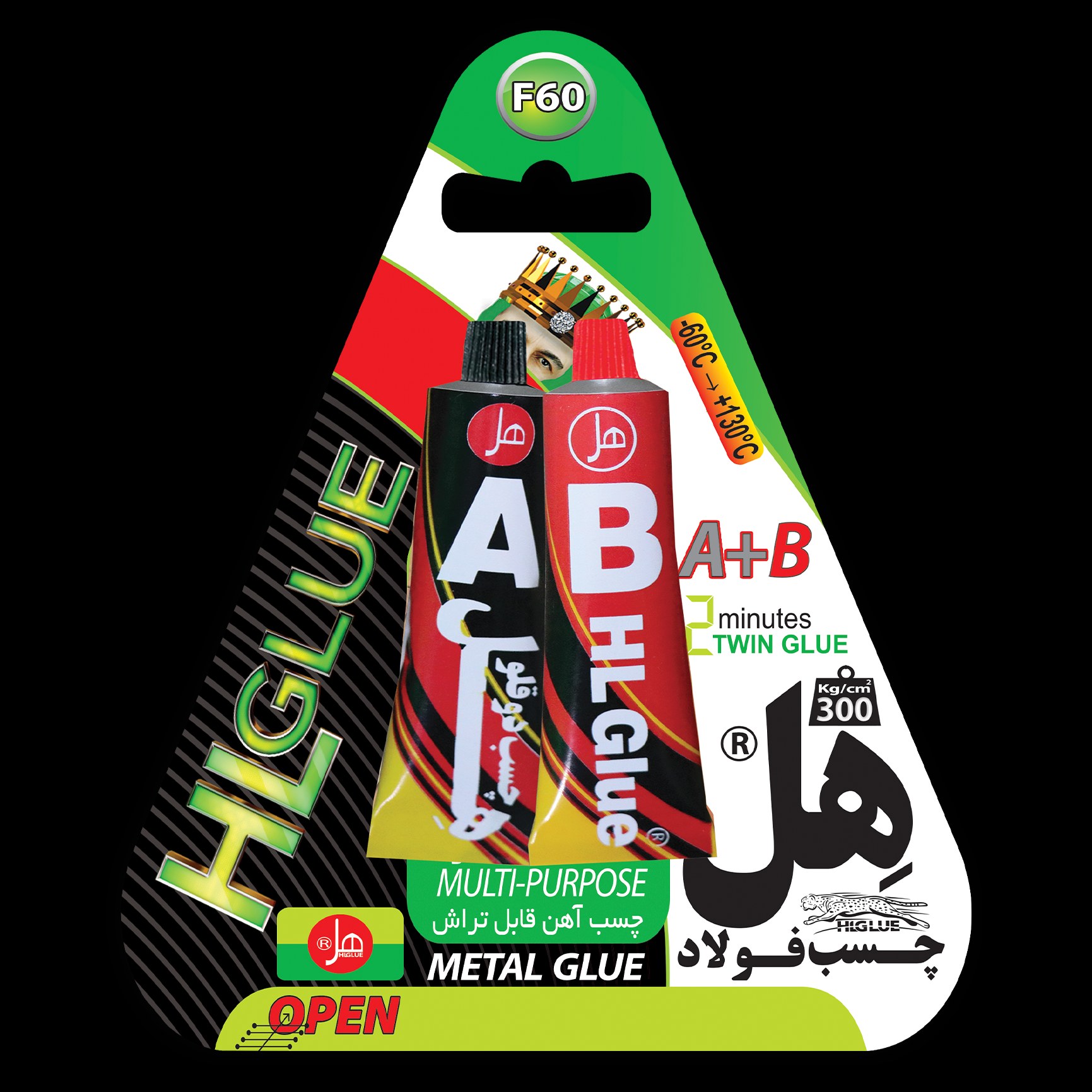 چسب دوقلو فولاد تیوپی 60 گرمی هل