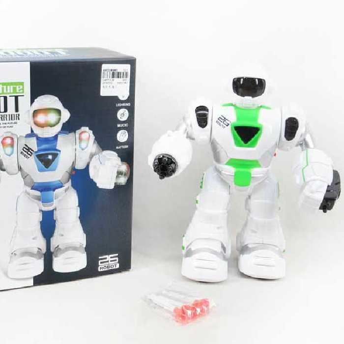 ربات آدم آهنی تیر انداز باتری خور موزیکال راهرو  ارسال رایگان