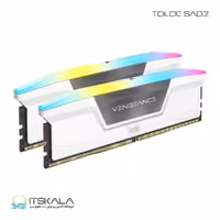 قیمت و خرید رم دسکتاپ دو کاناله کرسیر مدل VENGEANCE RGB WHITE 64GB (2x32GB) DDR5 5200MHz CL40 | ITSKALA