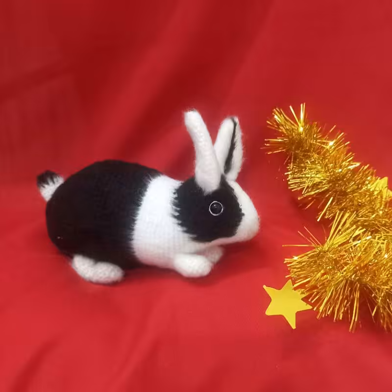 خرگوش نشسته  بافتنی