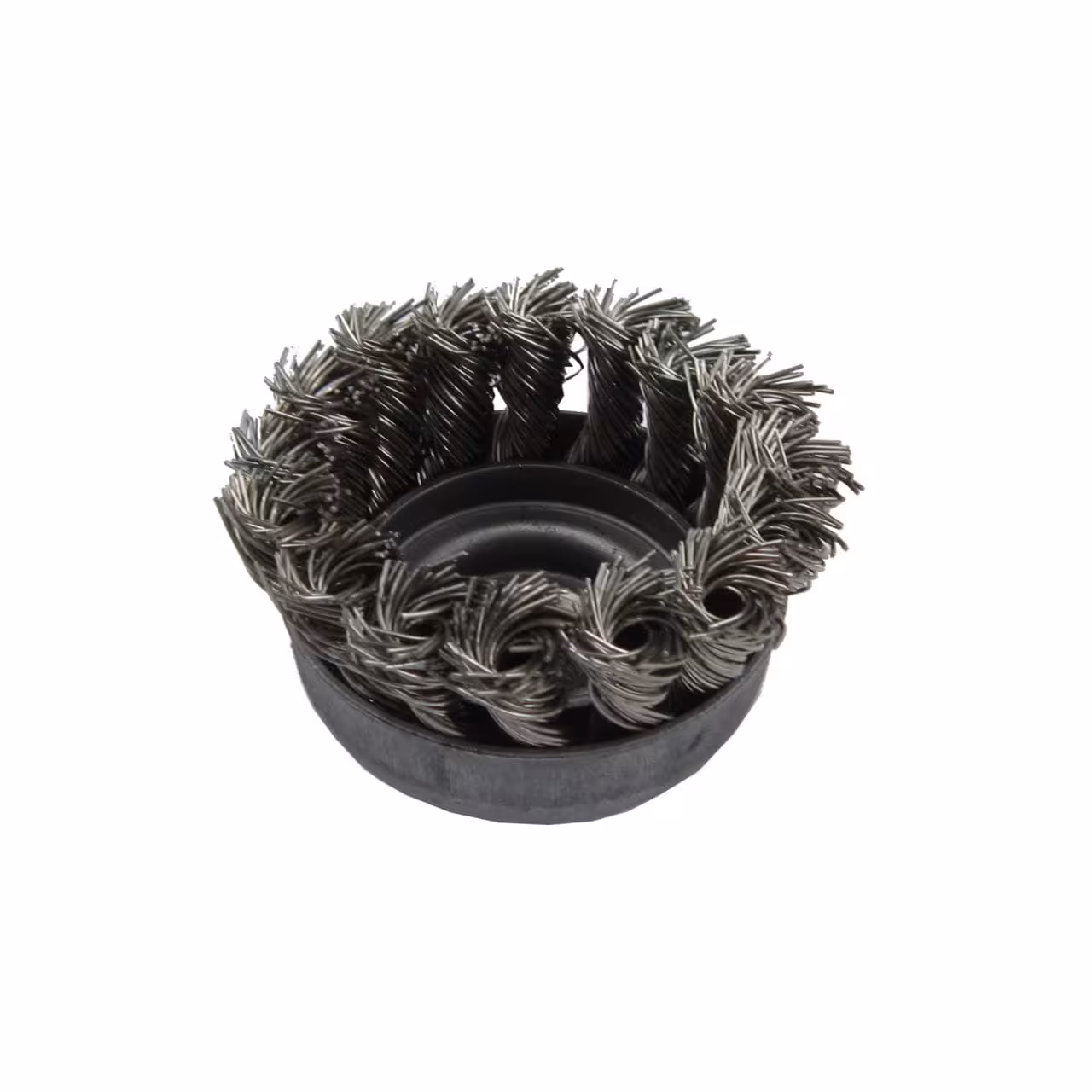 فرچه(برس)کاسه ای بافته استیل ضد زنگ 316 بدون طوق 7.5 سانتی متر ساب ایران