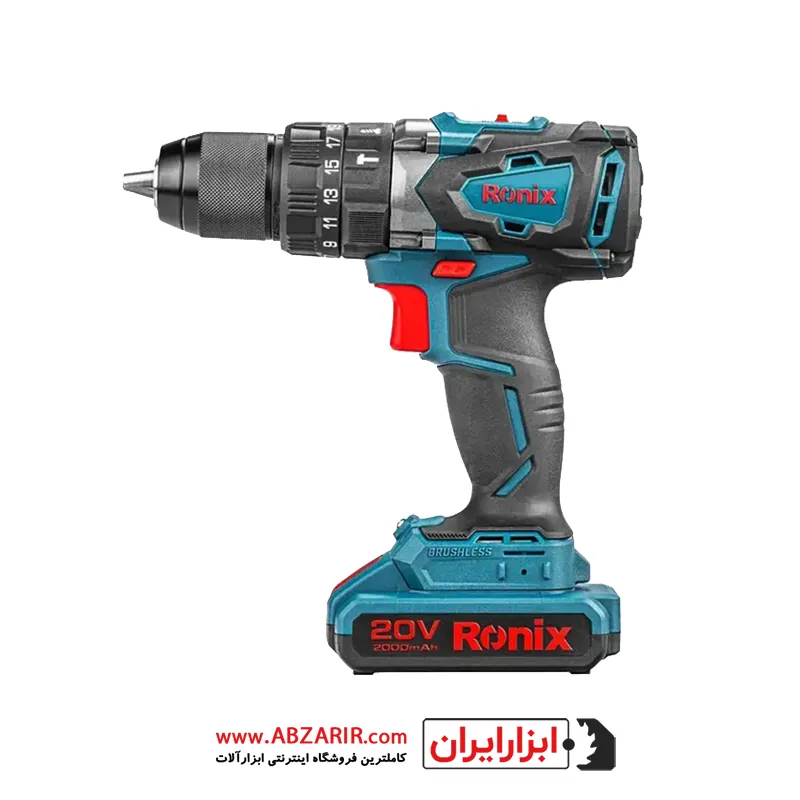 کیت دریل شارژی چکشی 20 ولت رونیکس مدل 8905K