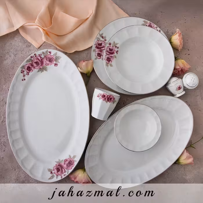 سرویس چینی زرین طرح رز گاردن 29 پارچه