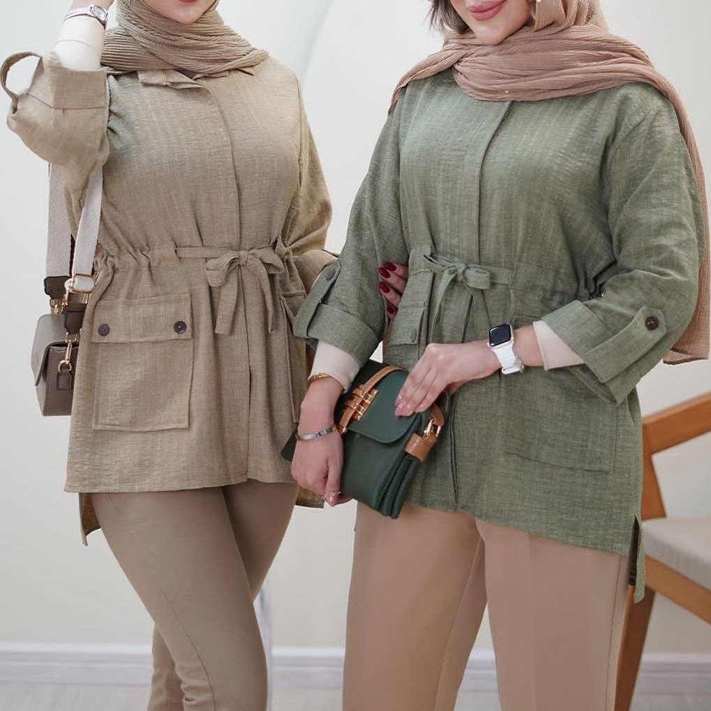 مانتو کرسپو تونیک مانتویی مانتو تونیک دکمه دار