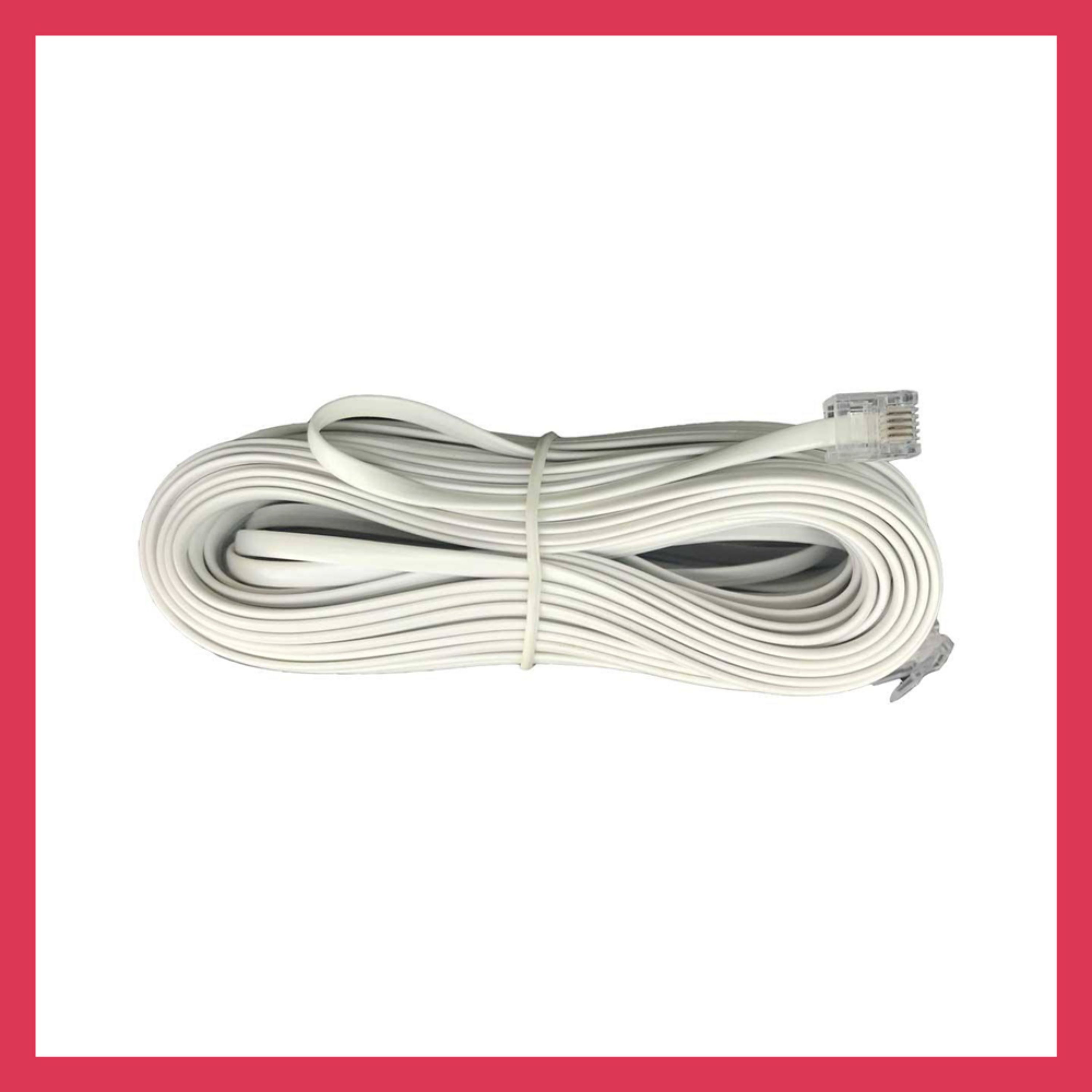 سیم کابل تلفن سوکت دار کد TP-12 طول 20 متر