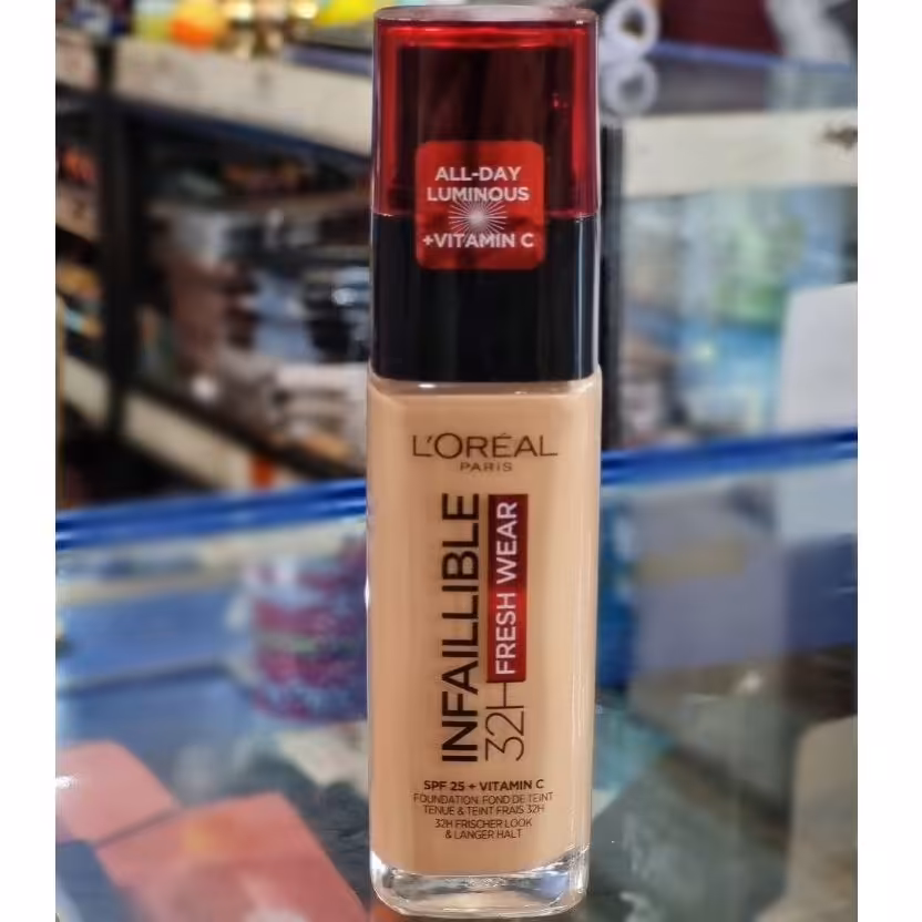 کرم پودر طبیعی اینفلیبل 32 ساعته فرش ویر لورئال شماره 145