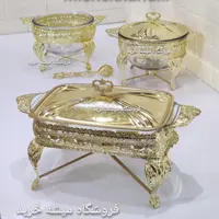 سوفله مرغ خوری دو لیتری با تابه ایرانی رنگ طلایی  برند دیانا