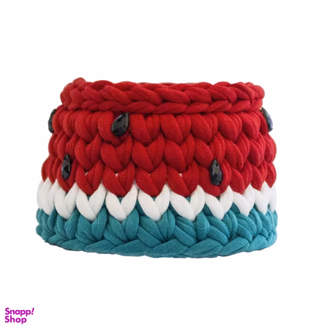 سبد بافتنی تریکو مدل هندوانه H01