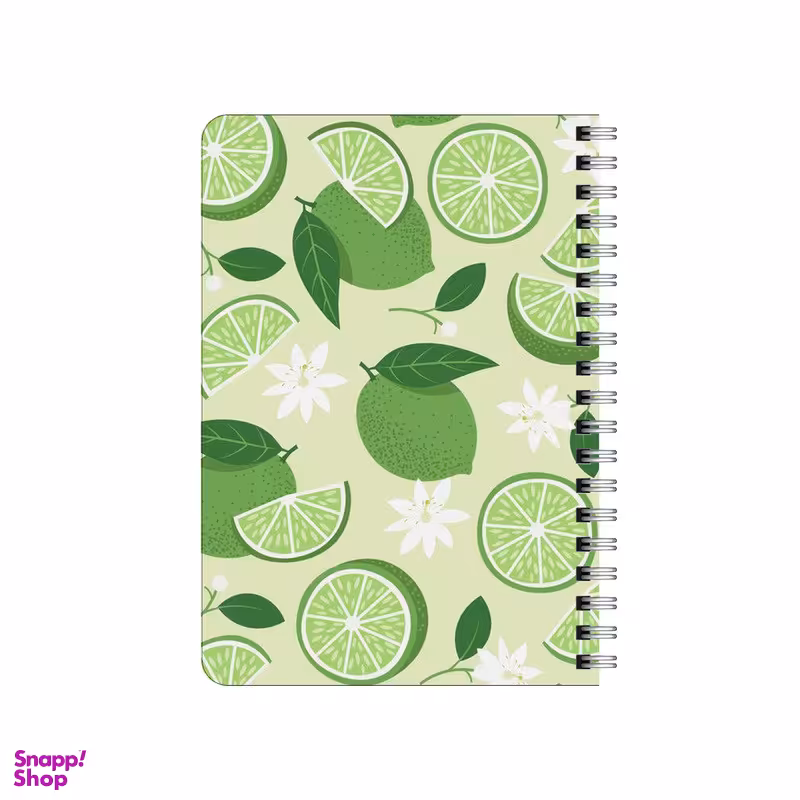 دفترچه یادداشت بامبیلیپ مدل چوبی طرح لیمو ترش و گل ها کد 3656133