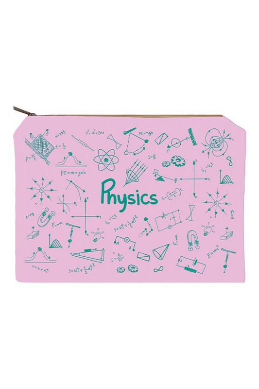 زیپ کیف سایز A4 Physics صورتی دات نوت