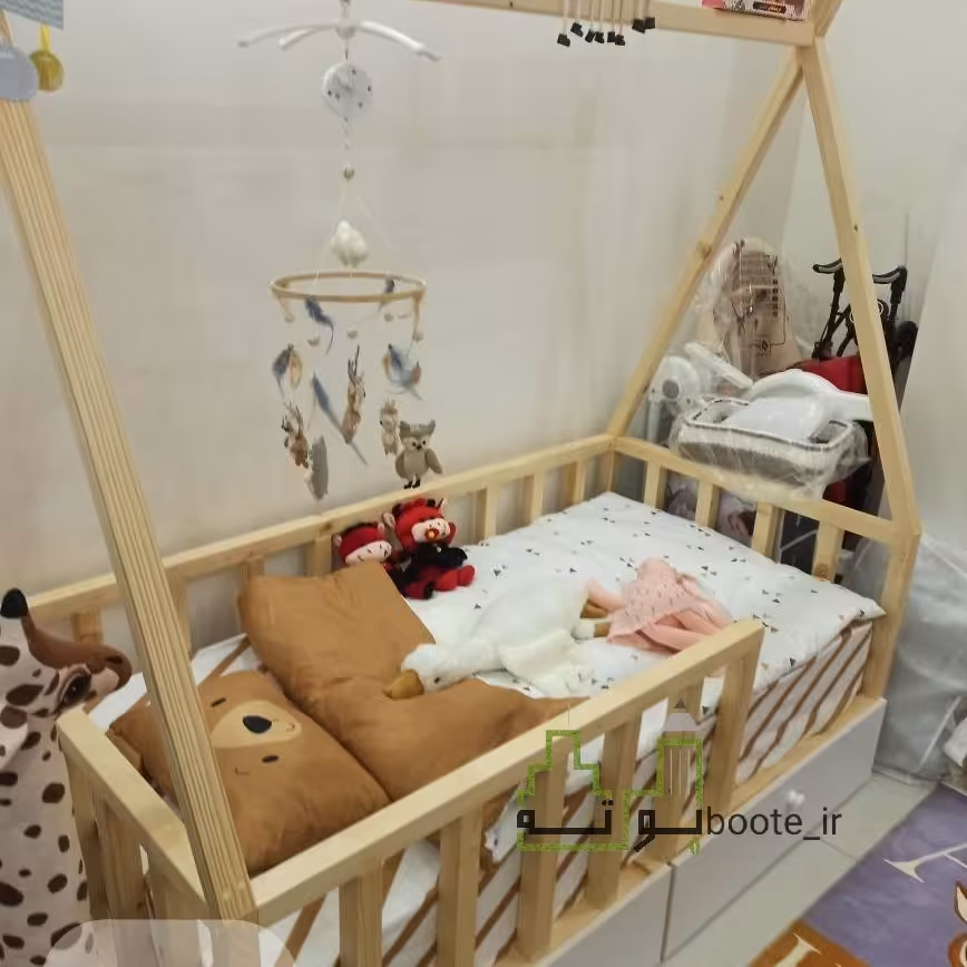 تختخواب کشودار چوبی  مدل سرخپوستی  ارسال بصورت پسکرایه است 