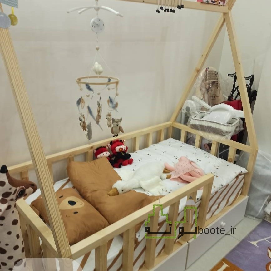 تختخواب کشودار چوبی  مدل سرخپوستی  ارسال بصورت پسکرایه است 