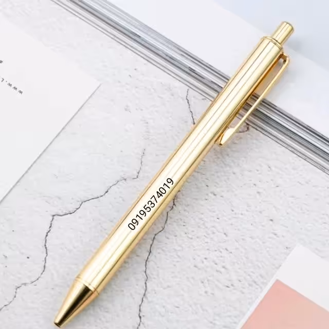 خودکار روکش طلا  با امکان حک اسم بهمراه جعبه ارجینال و شناسنامه 