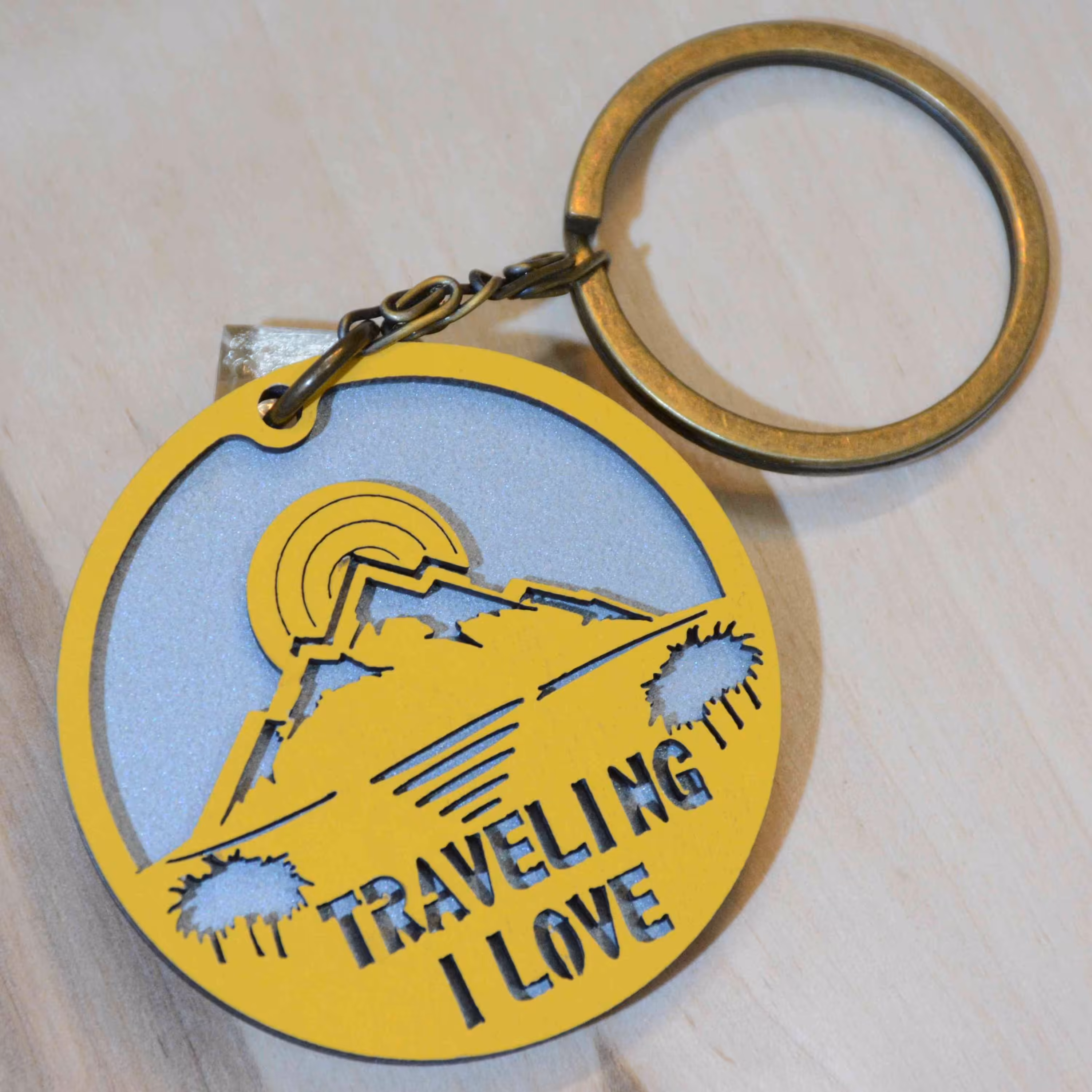 جاکلیدی چوبی دولایه رابو طرح طبیعت کد 09