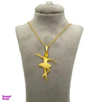 گردنبند طلا زنانه طرح باله کد 08