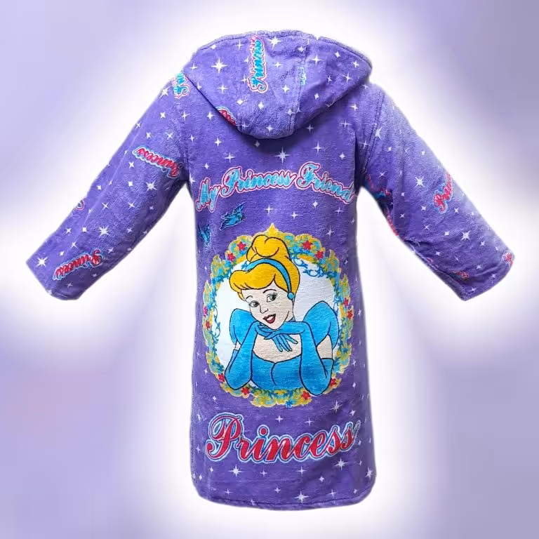 حوله تن پوش بچه گانه پود ایران طرح سیندرلا بنفش (سایز 60)