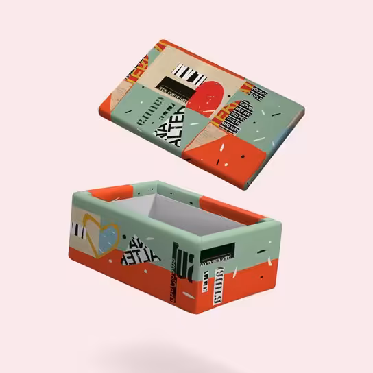 جعبه هدیه مخمل بزرگ مریخ طرح قلب