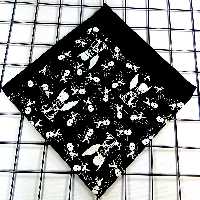 باندانا طرح فرشته گنگ پارچه مشکی نخی